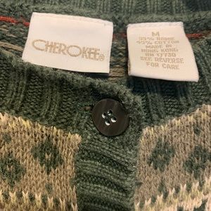 Vintage Green Cherokee Cardigan Sz. Medium